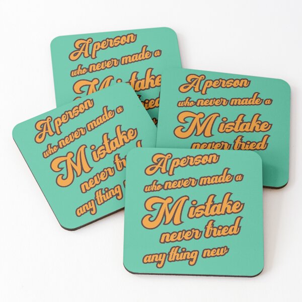 Item preview, A person who never made a mistake never tried anything new designed and sold by MadabinaDesign.