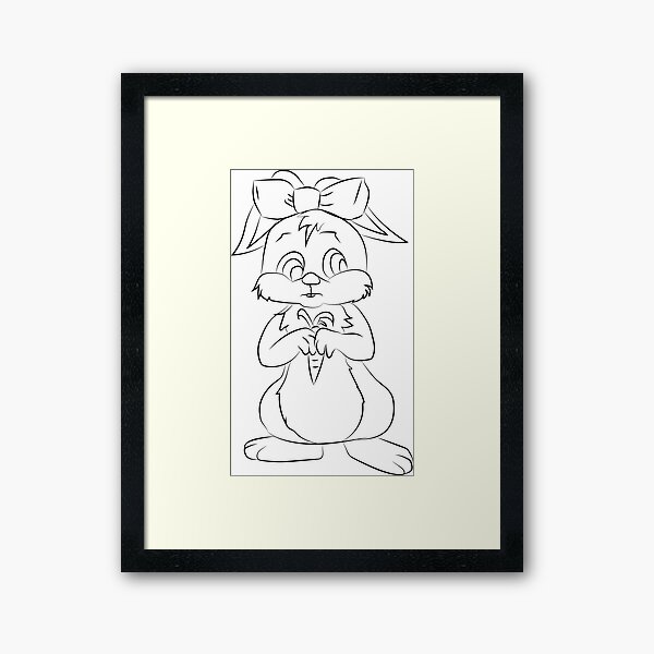cute bunny, girl bunny Framed Art Print
