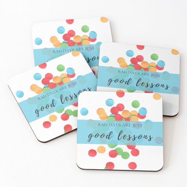 Item preview, Bad Days Are Just Good Lessons Positive Affirmation Colorful Confetti designed and sold by ArianaDagan.