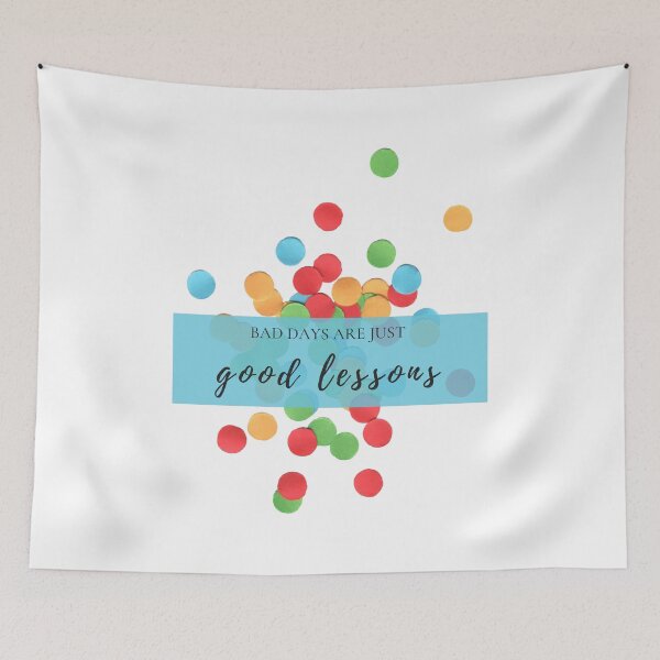 Item preview, Bad Days Are Just Good Lessons Positive Affirmation Colorful Confetti designed and sold by ArianaDagan.