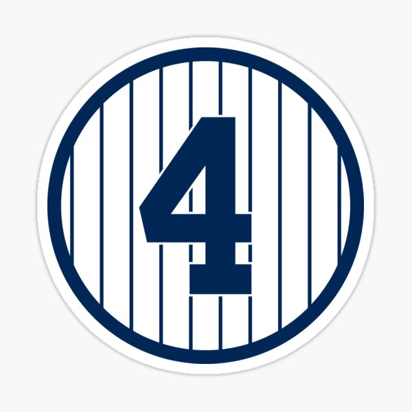 Lou Gehrig Retired Number Sticker New York 4 