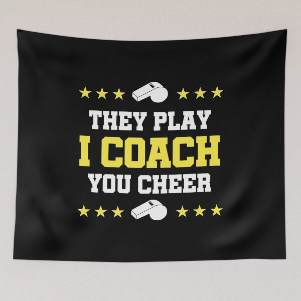 Item preview, They Play I Coach You Cheer Cheerleading Coach Gift designed and sold by haselshirt.