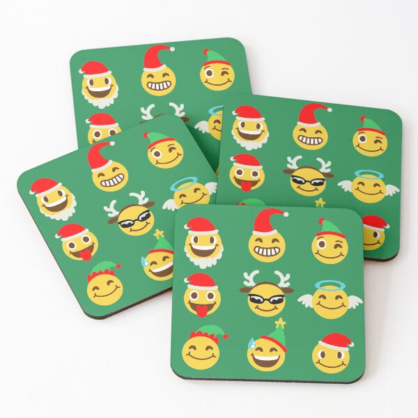 Item preview, xmas emoji happy faces  designed and sold by Gossip Rag.