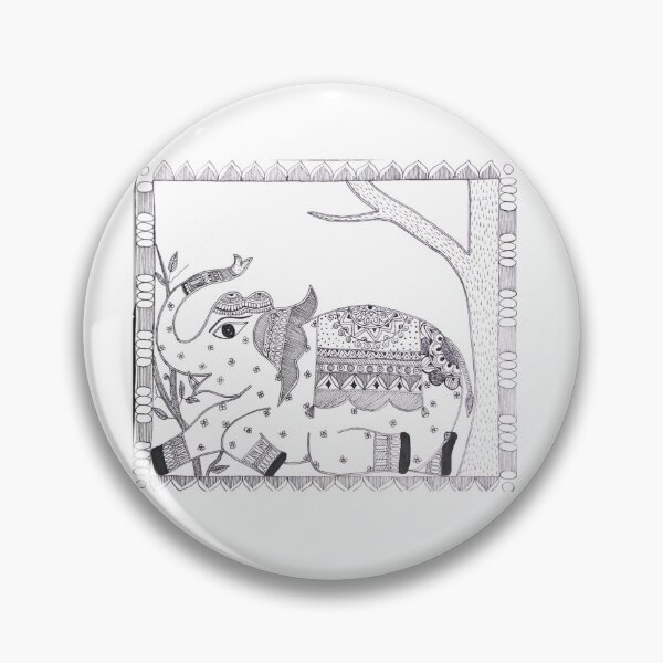 Item preview, Madhubani Elephant designed and sold by aashree.