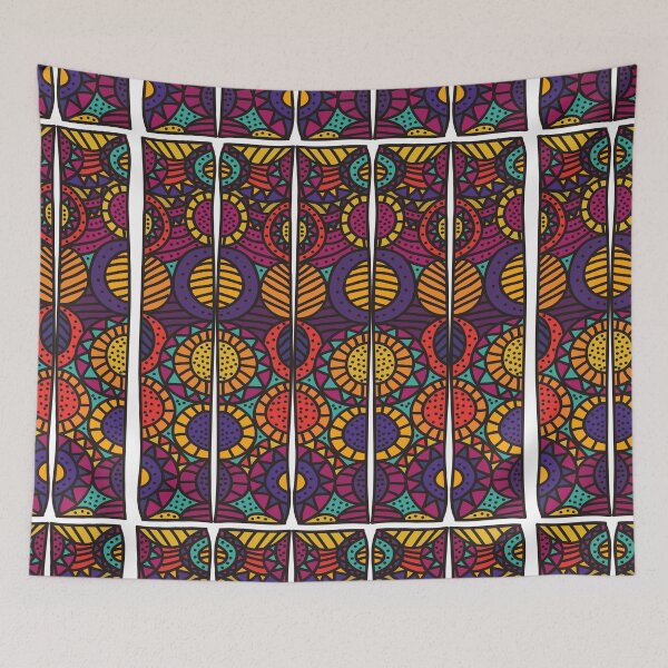 Item preview,  Boho Pattern design -Yellow, orange, purple, green, brown designed and sold by TheWhiteRhyno.