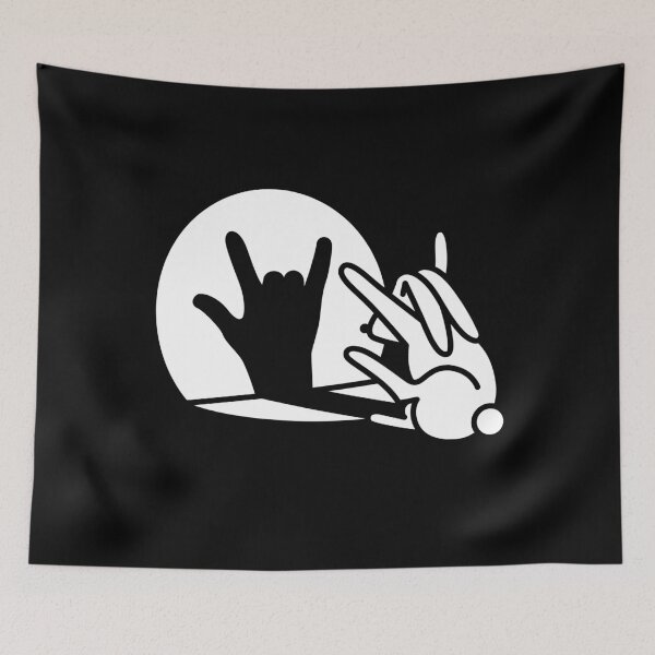 Item preview, Cute Rabbit I Love you ILY sign language deaf hand designed and sold by LaundryFactory.