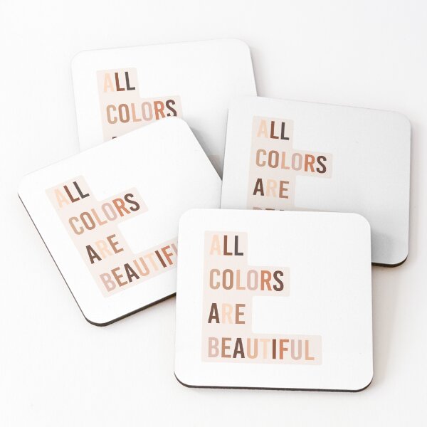 Item preview, "All colors are beautiful" Quote designed and sold by anabpcarvalho.
