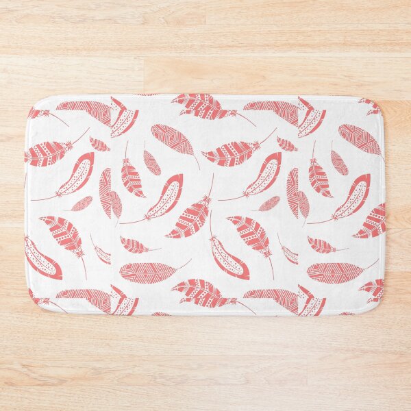 Item preview, Red/Orange/Pink Feather Boho Pattern design designed and sold by TheWhiteRhyno.