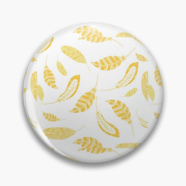 Item preview,   Boho feather Pattern design-yellow/Gold designed and sold by TheWhiteRhyno.
