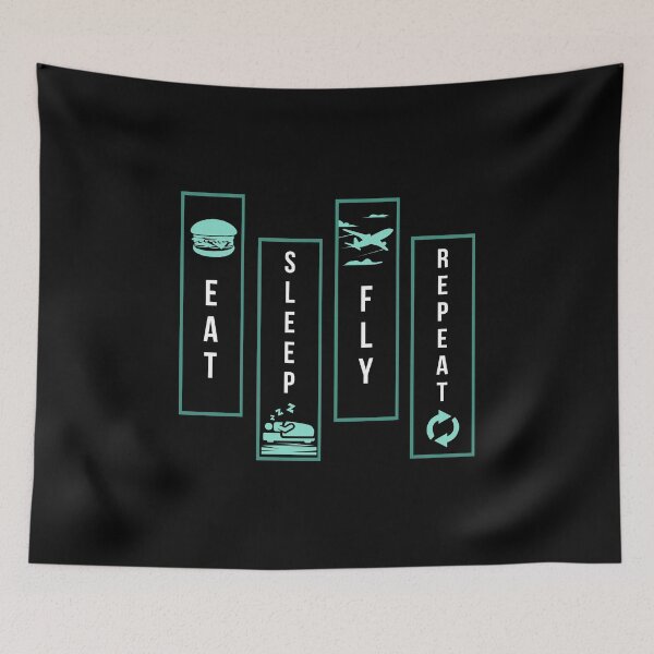 Item preview, Eat Sleep Fly Repeat For A Pilot Aviator graphic designed and sold by AYDreamers.