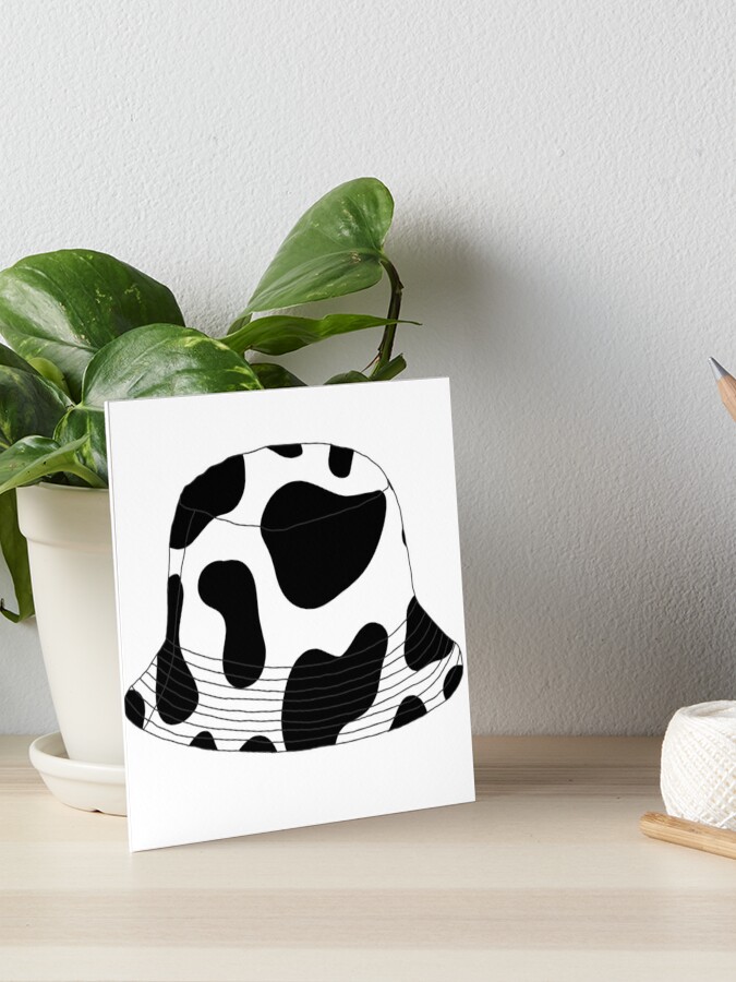 cow print bucket hat | Art Board Print