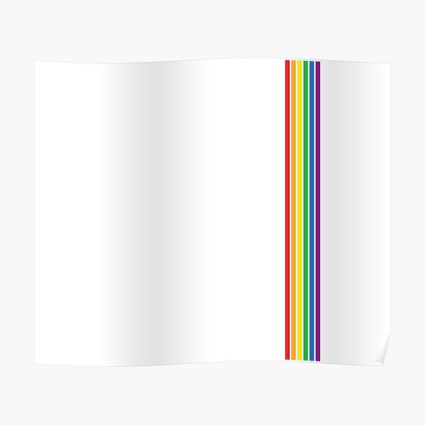 Gay Pride Gay Pride Flag Rainbow Stripe On White Poster For Sale By Showyourpride Redbubble 4590