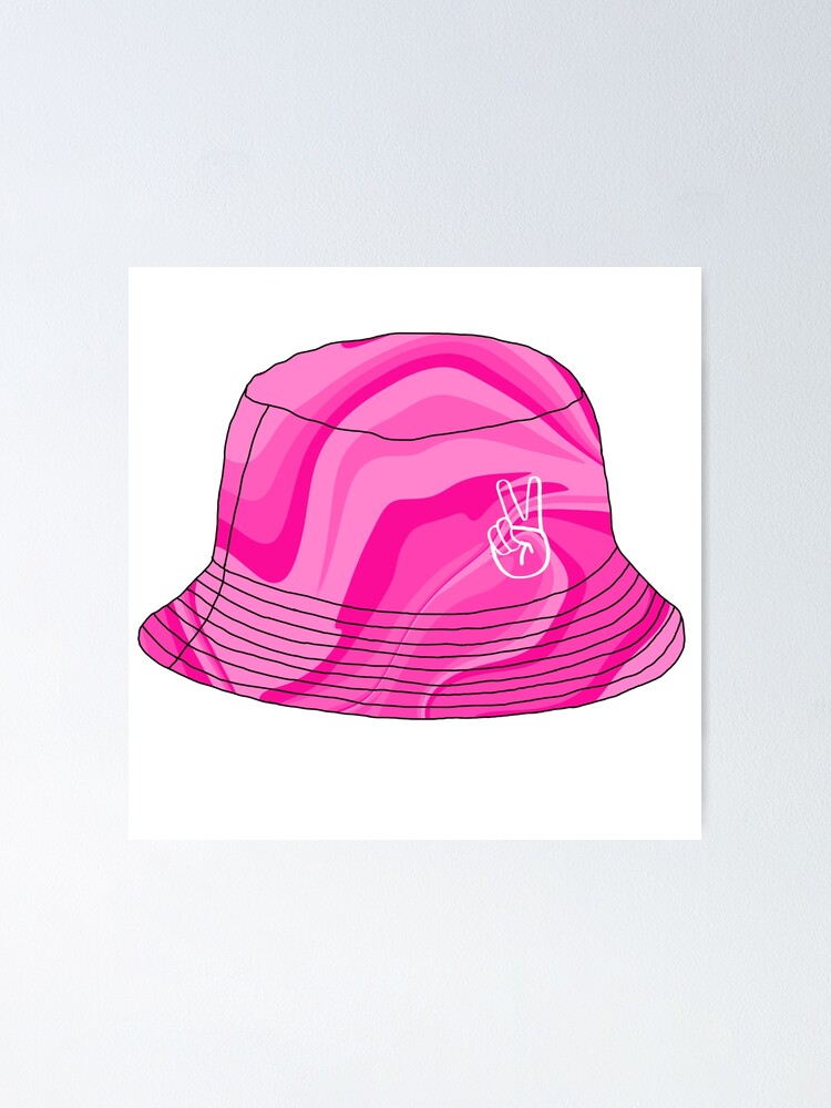 pink tie dye bucket hat