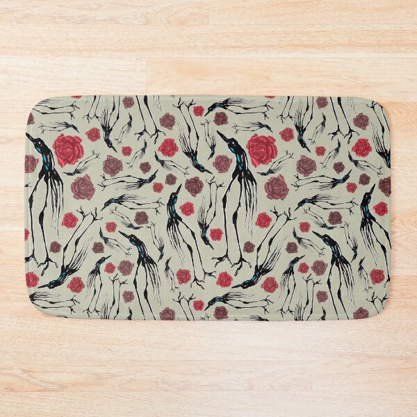 Item preview, Weird Long Leg Birds With Stylized Roses designed and sold by Nugget Of Happiness.