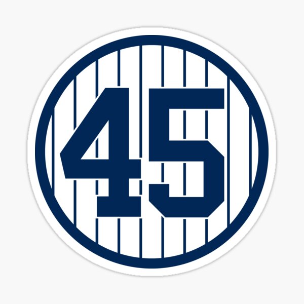 Gerrit Cole 45 Jersey Number Sticker Sticker for Sale by