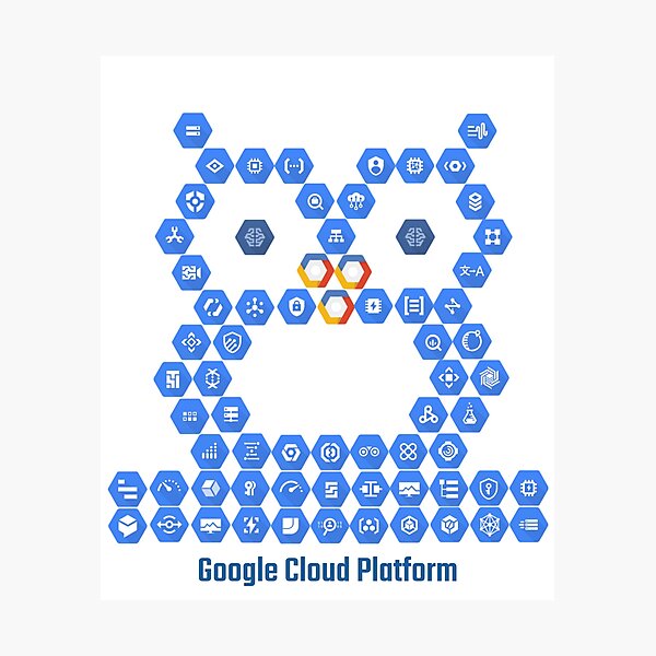 Artikel-Vorschau von Google Cloud Platform Elements Eule, designt und verkauft von clubtee.