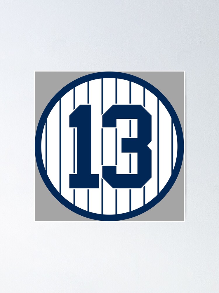 Alex Rodriguez 13 Jersey Number Poster