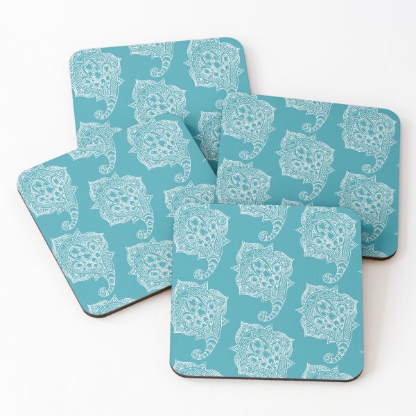 Item preview, Pointed Paisley Pattern White on Teal designed and sold by brittlouise.