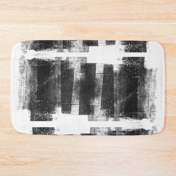 Item preview, Black and White Industrial Abstract Monotype designed and sold by Janine Aykens.