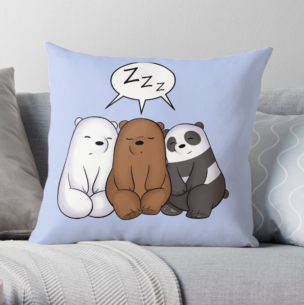 Sleeping Bears Throw Pillow