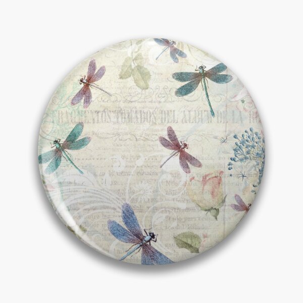 Item preview, Dragonfly and Botanicals in Blue designed and sold by Peggy Collins.