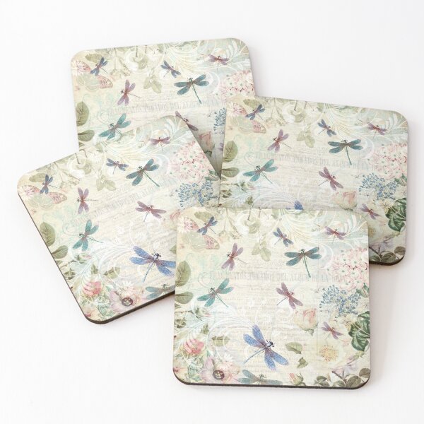 Item preview, Dragonfly and Botanicals in Blue designed and sold by Peggy Collins.