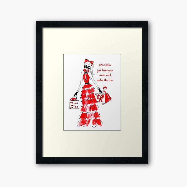 Christmas Shopping Framed Art Print