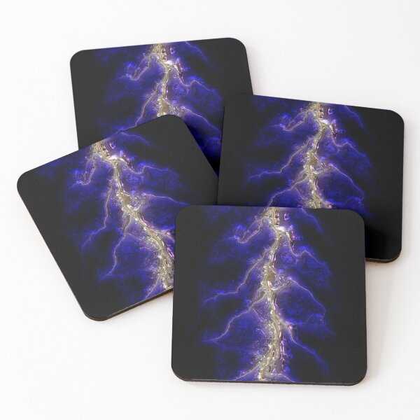 Item preview, Futuristic, fluid blue lightning bolt designed and sold by Sybille-Yates.