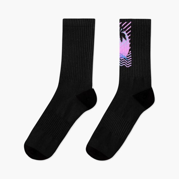 Item preview, Palm Tree and Vaporwave Dolphin in Aesthetic 80s Glitch Art design designed and sold by D-C-Designs.