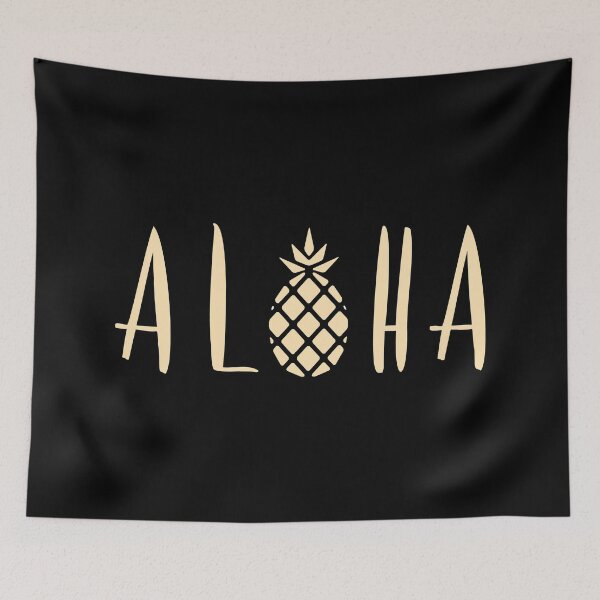 Item preview, Geometric Tropical Pineapple Aloha - Peach Black designed and sold by MysticMagpie.