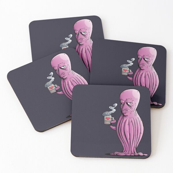 Item preview, Grumpy Octopus Holding Love Monday Mug designed and sold by GrayDawn.