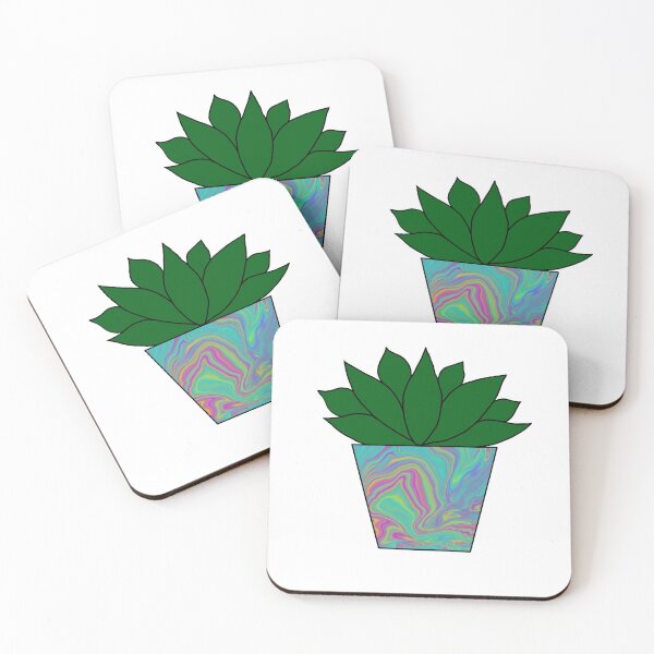 Item preview, Light Colorful Marbled Succulent designed and sold by blejsart.