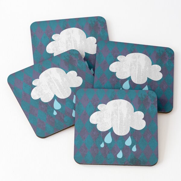 Item preview, Symbol illustration clouds rhombuses rain weather raindrops children's room kids decoration designed and sold by eskima.