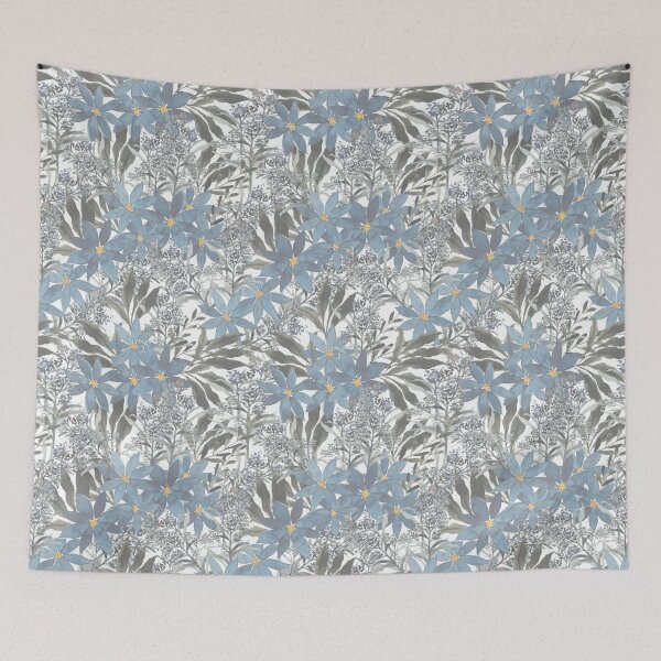 Item preview, Blue Wildflower Pattern designed and sold by Justine Miller.