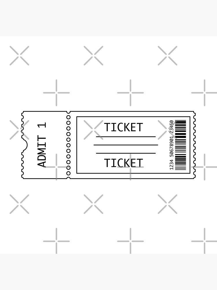 Movie Ticket Line Drawing Graphic Poster For Sale By Thpstock Redbubble