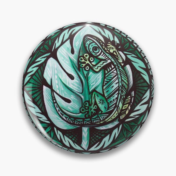 Item preview, green lizard tapa designed and sold by ARTSHACKPRINTS.