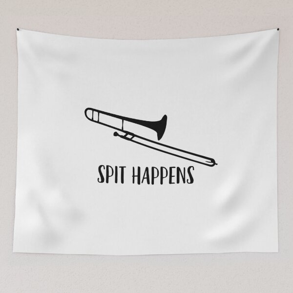 Item preview, Funny Trombone Player Design - Spit Happens designed and sold by EstelleStar.