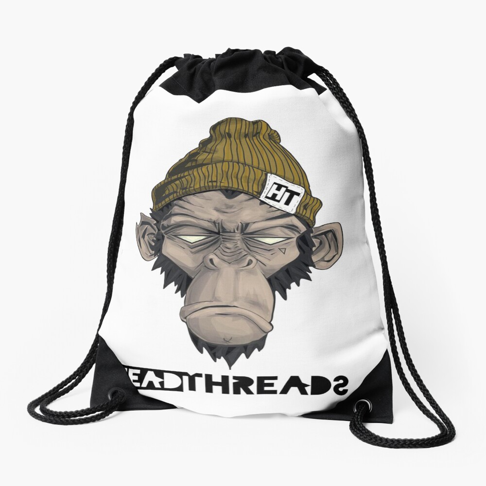 "head threads monkey" Drawstring Bag for Sale by TijnWB Redbubble