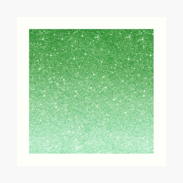 Mint Green Ombre Glitter  Art Print for Sale by ColorFlowArt