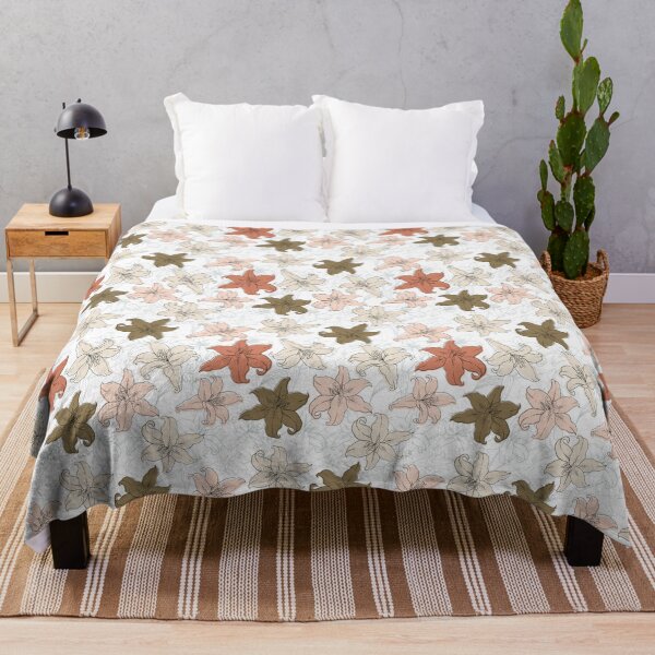 Item preview, Cream Vintage Lilly Flowers Pattern designed and sold by Foxicopter.
