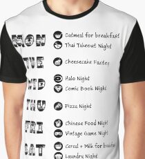 TBBT - Sheldons Wochenplan Grafik T-Shirt