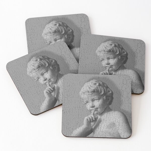 Item preview, Angel Shhh, Vintage Statue Style Hipster Bohhemian designed and sold by Crow and Monkey.