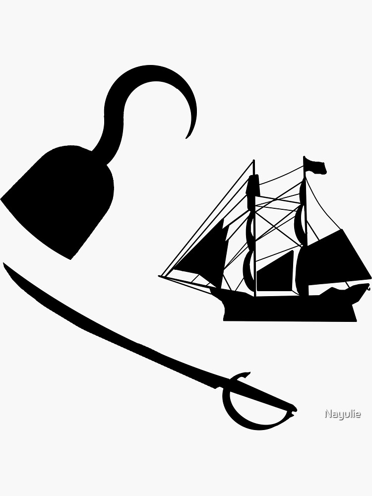 Captain Hook Symbols Sticker for Sale by Nayulie