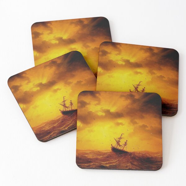 Item preview, Stormy sea designed and sold by brushandframes.