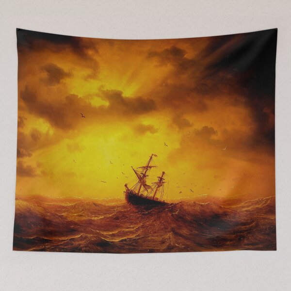 Item preview, Stormy sea designed and sold by brushandframes.