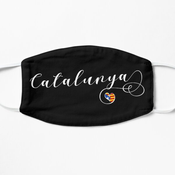 Coeur de Catalogne, drapeau d'Estelada, indépendance catalane Masque sans plis