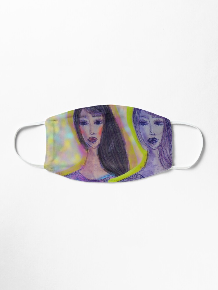 Alternate view of PURPLE LADY ILLUSTRATION Mask