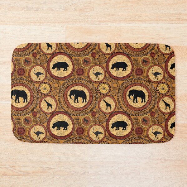 Item preview, African Animals Print Elephant Giraffe Monkey Ostrich designed and sold by Foxicopter.