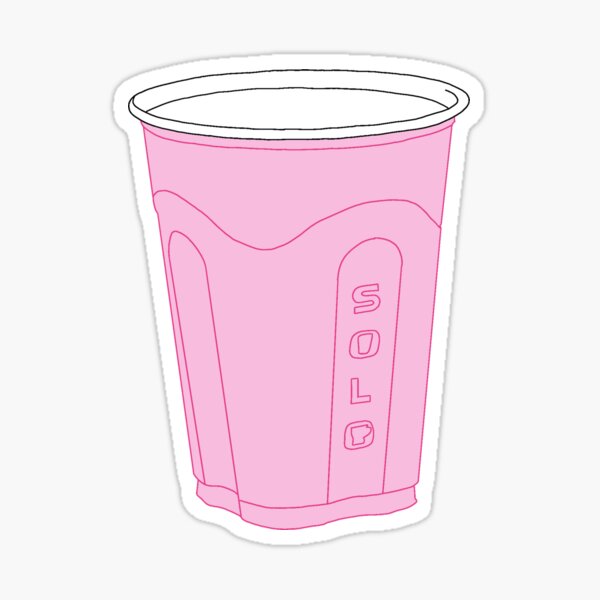 pink solo cup Sticker