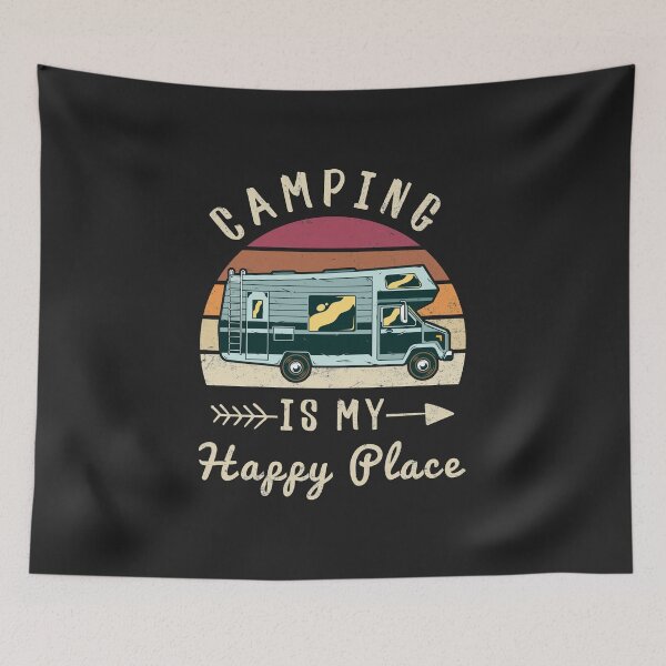 Item preview, panel van camping vintage, cool slogan gift designed and sold by Kuma518.